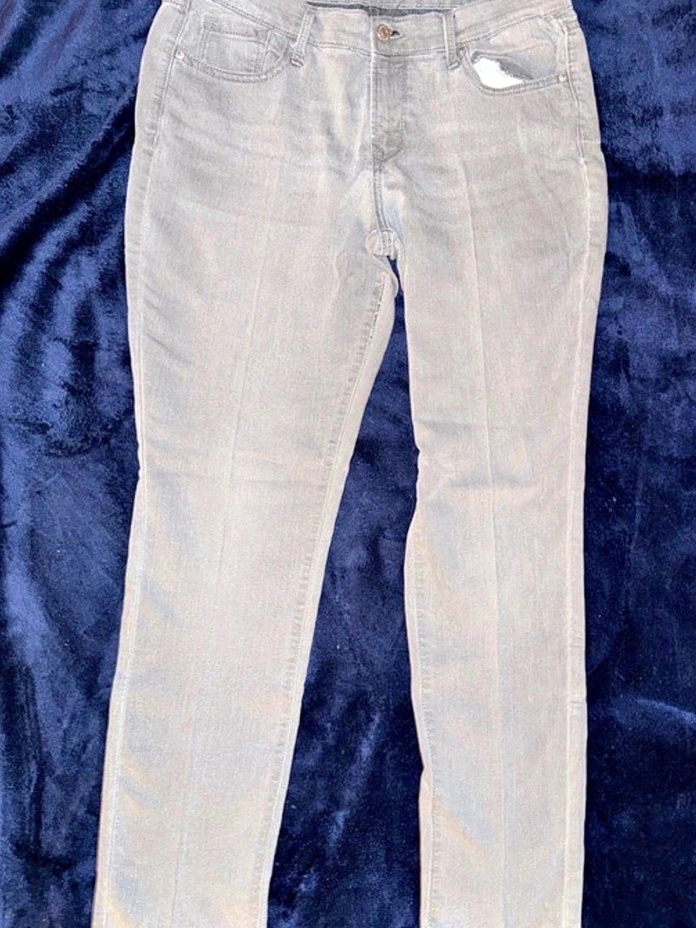 Old Navy Original Mid-Rise Straight Leg Jeans Gray Waist 10 Like New
